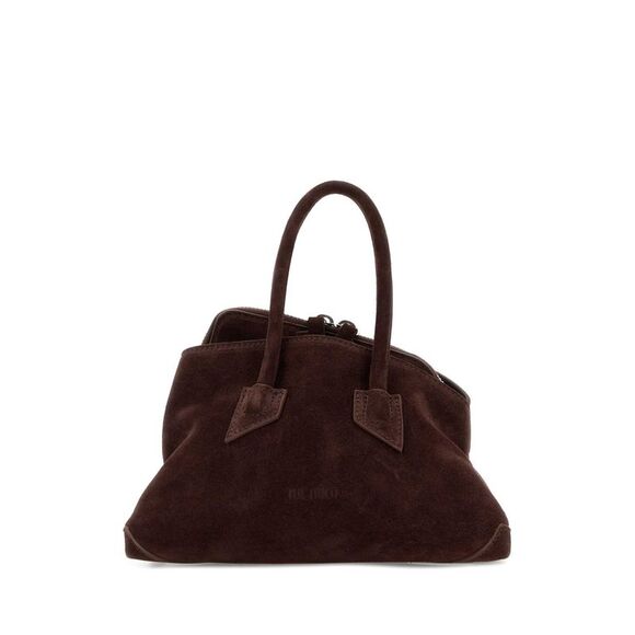 THE ATTICO Handbags - The Attico Women Chocolate Suede Mini La Passeggiata Handbag